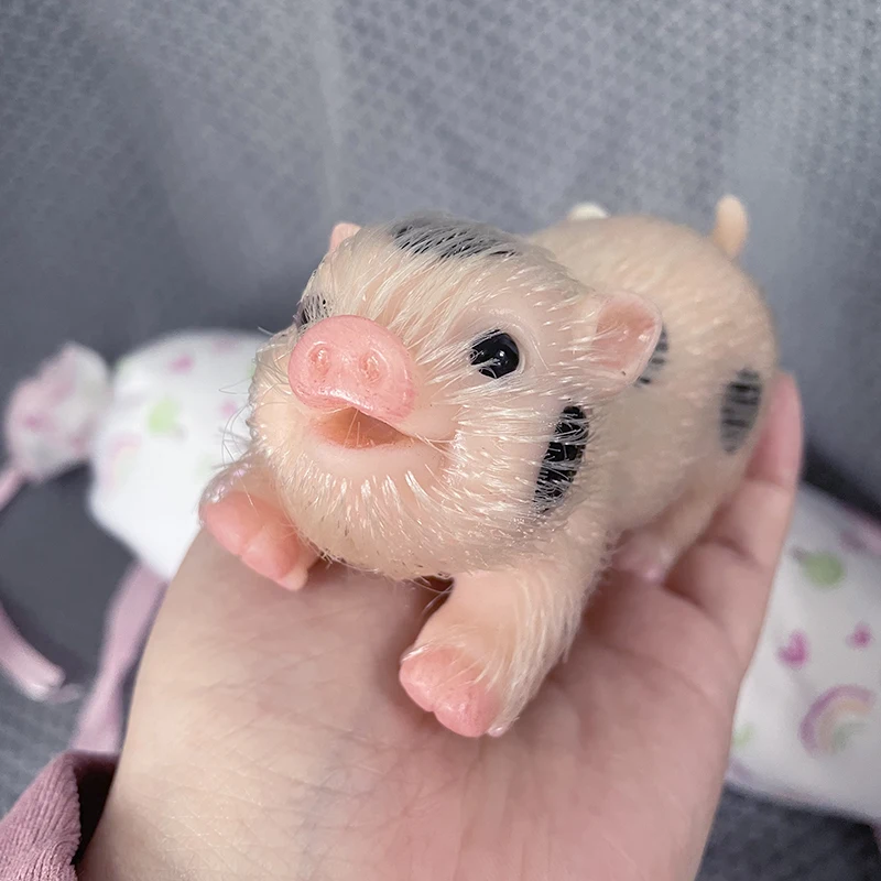 Reborn Baby Doll Silicone Realistic - Muñeco de cerdo Reborn con cara